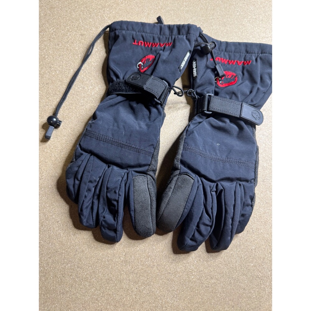 Mammut Gore-Tex Alpine Gloves Black Waterproof Mountaineering Ski Size 6 1030992